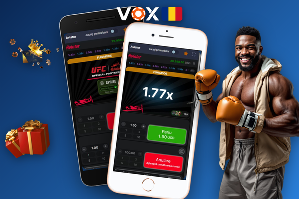 VOX Casino Aviator rulând pe smartphone — compatibil Android și iOS fără descărcare de aplicație
