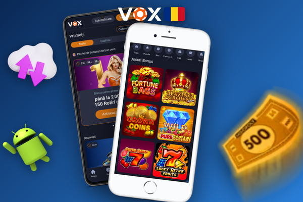 Câmp de formular pe smartphone cu codul de bonus VOX Casino introdus corect