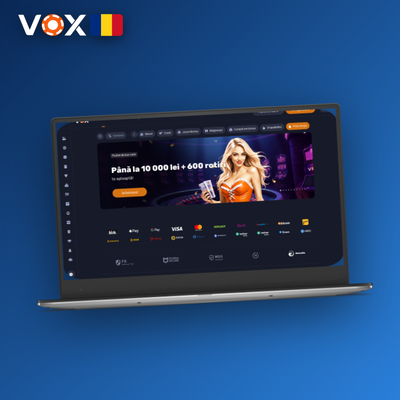 Masă de ruletă live pe ecranul PC cu interfața VOX Casino desktop România