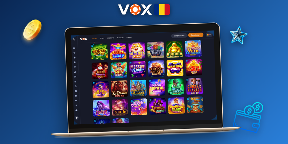 Formular de înregistrare VOX Casino cu codul bonus VOXMAX77 completat pe laptop
