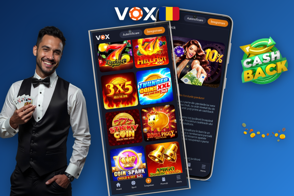 iPhone cu lobby-ul de sloturi VOX Casino – interfață fluidă pentru iOS