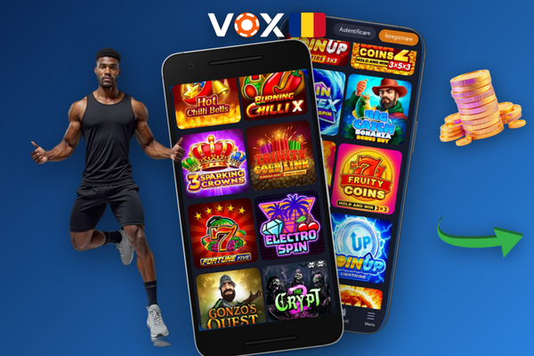 Infografic VOX Casino cu sold bonus și sold real în portofele digitale separate