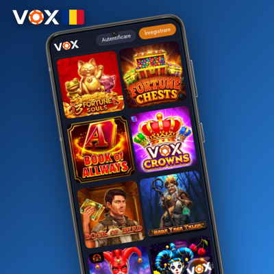 Autentificare biometrică sigură prin amprentă sau Face ID în VOX Casino